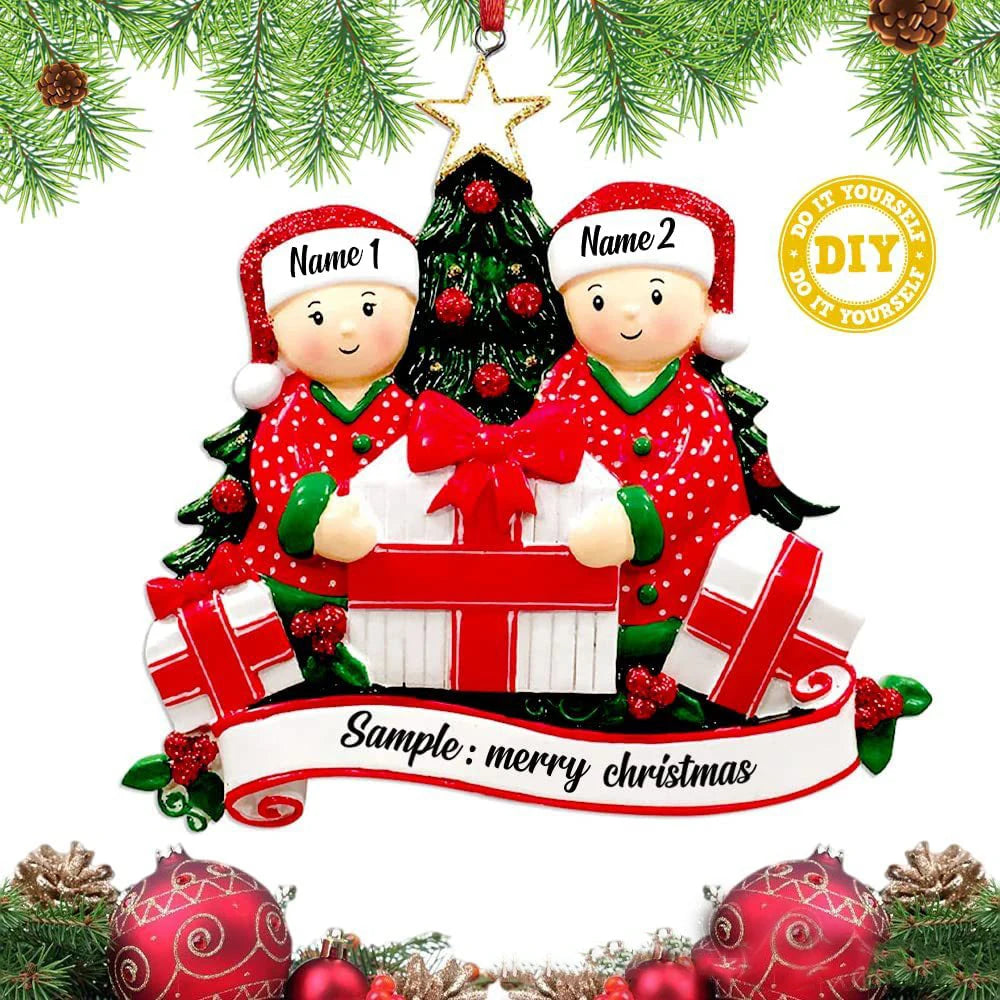 Christmas Tree Hanging 2023 Navidad DIY Personalised Home Christmas Decorations Gifts New Year 2024 Home Decoration Good Vibrations