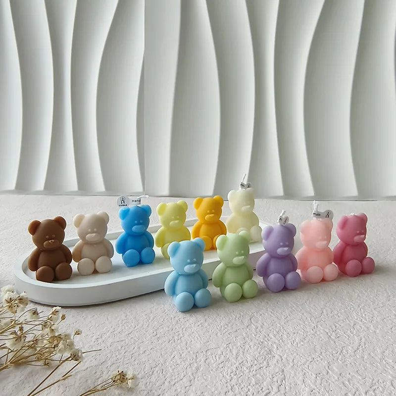 1pc Lovely Bear Aromatherapy Candles for Home Decoration Lovely Scented Candle Photography Props Festival Home Ornaments Good Vibrations