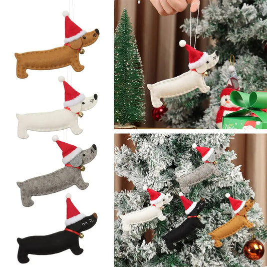 Gift Party Supplies Hang Decorations Ornaments Xmas Pendant Dachshund Dog Christmas Tree Accessories Good Vibrations