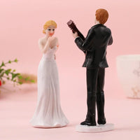 Funny Wedding Cake Toppers Dolls Romantic Bride And Groom Figurines Stand Topper Decoration Supplies Marry Resin Figurine Good Vibrations
