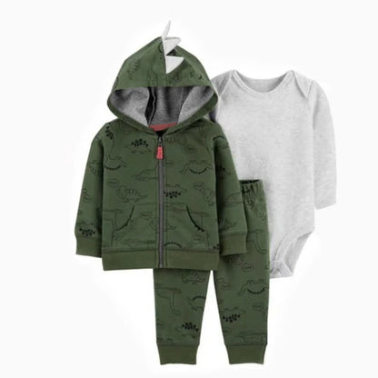 3pcs Baby Clothes Set for Newborns Toddler Girl Boy Clothes Hooded Jacket Trousers + Bodysuits 3pcs Child sets Infant Outfits Good Vibrations