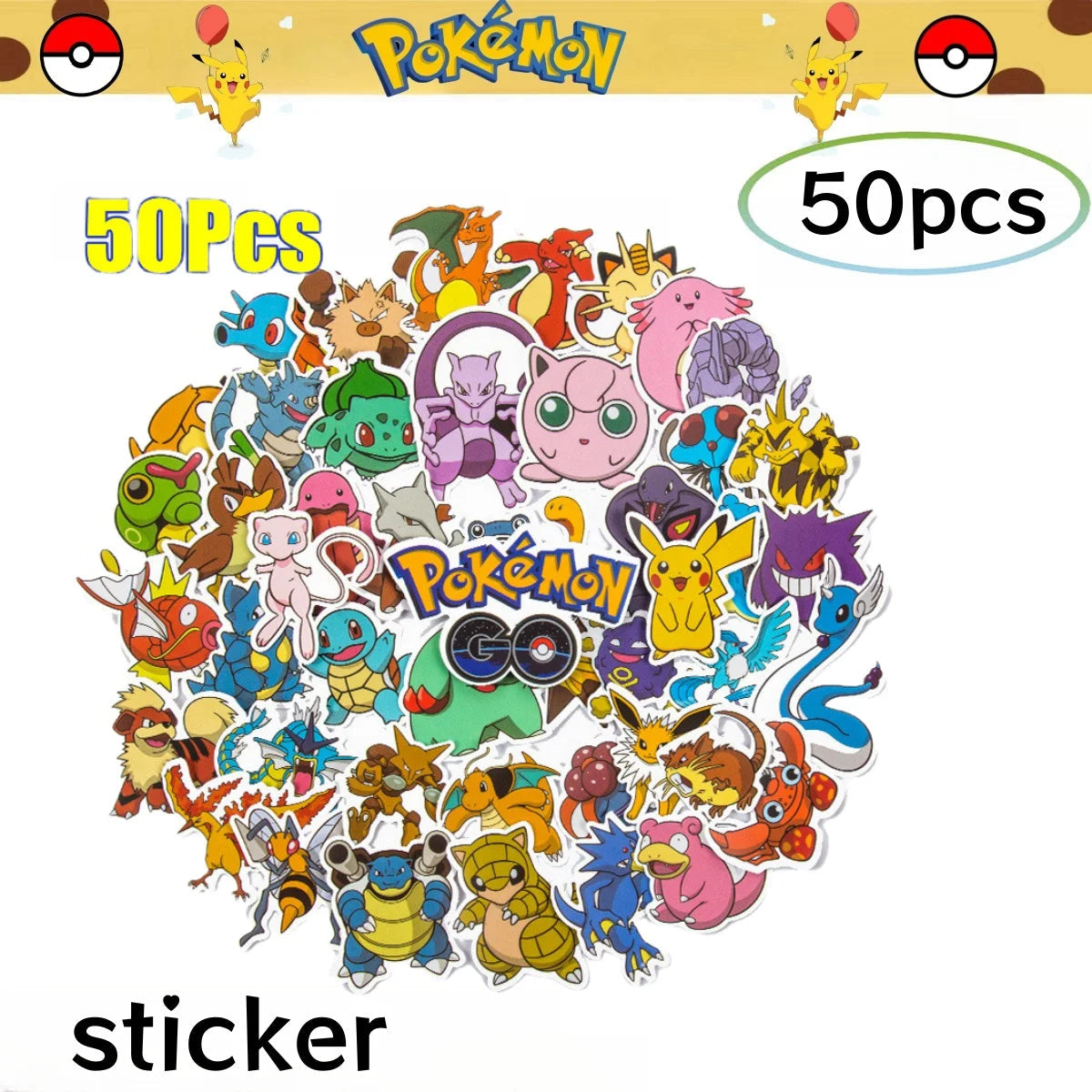 Pokemon Birthday Party Decorations Pikachu DIY Sticker Tableware Plate Tablecloth Baby Shower Kids Favors Gifts Party Supplies Good Vibrations