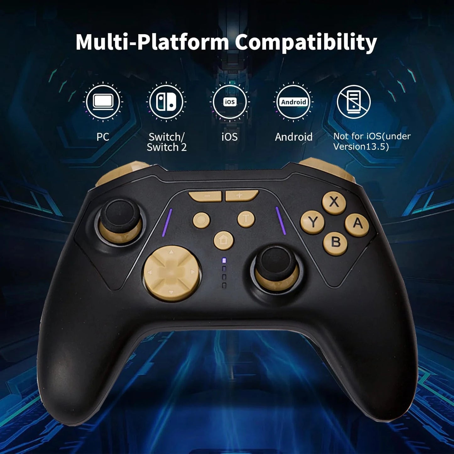 For Switch 2 Wireless Gamepad for NS/PC/Android/iOS Hall Trigger Gaming Controller Six Axis Motion Sensing Game Controllers New Good Vibrations