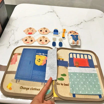 Early Education English Interactive Cognitive Cloth Books Baby Learning Books Baby Soft Books Children's Toys Good Vibrations