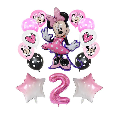 Disney Pink Minnie Mouse One Year Old Birthday Party Supplies Cup Plate Kids Girl Birthday Party Decor Disposable Tableware Set Good Vibrations
