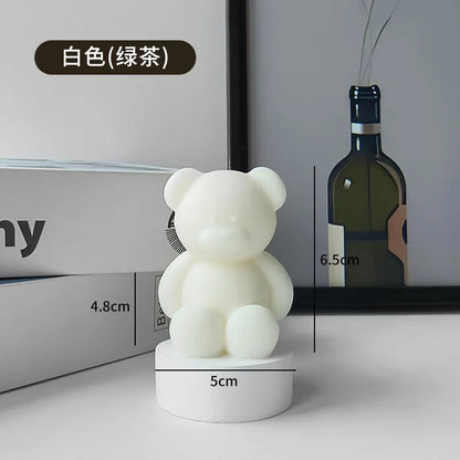 1pc Lovely Bear Aromatherapy Candles for Home Decoration Lovely Scented Candle Photography Props Festival Home Ornaments Good Vibrations