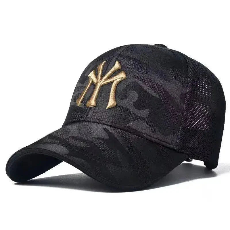 Fashion Letter Embroidery Camouflage Baseball Hats Spring and Autumn Outdoor Adjustable Casual Hats Sunscreen Hat Good Vibrations