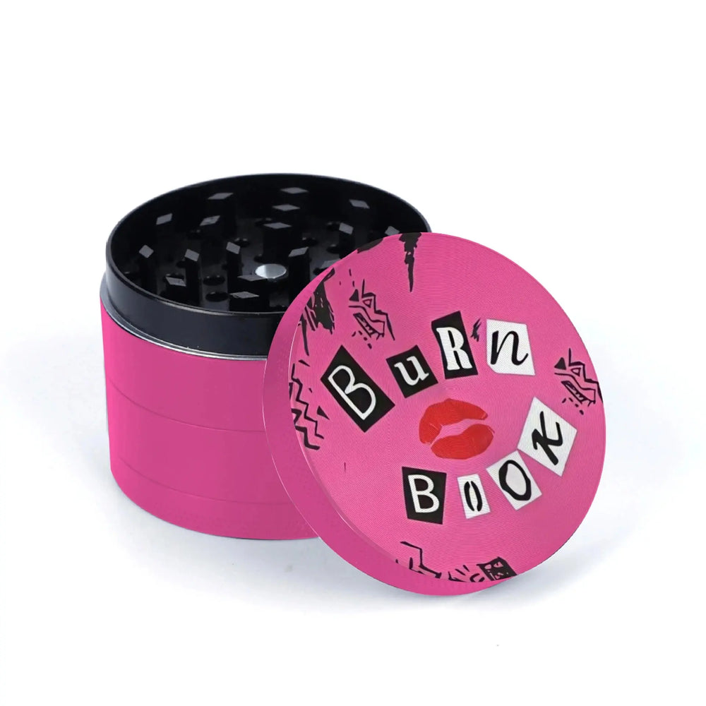 1/2 Pieces Pink Burn Book Grinder and Rolling Tray Good Vibrations Adult Super Store