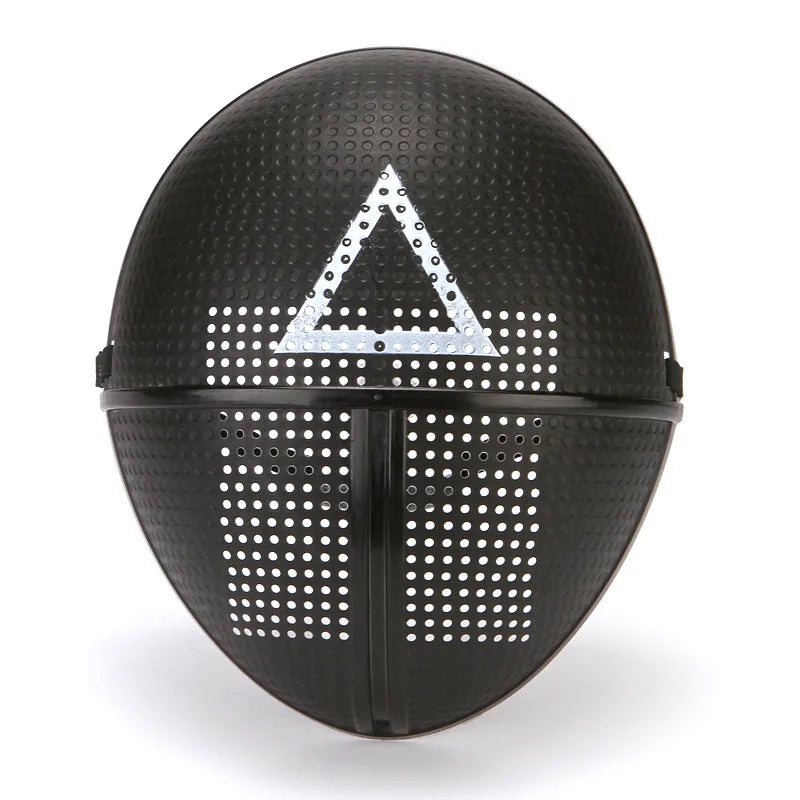 Halloween Cosplay Disguise Masks Triangle Circle Square Mask Black Full Face Mask Film Theme Costume Supplies Good Vibrations