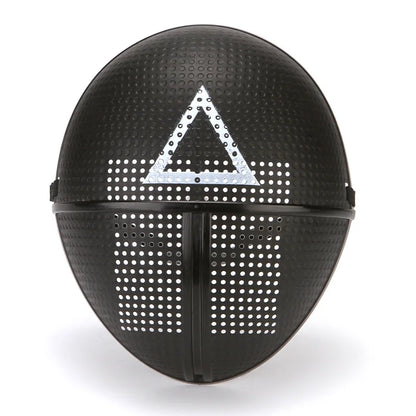 Halloween Cosplay Disguise Masks Triangle Circle Square Mask Black Full Face Mask Film Theme Costume Supplies Good Vibrations