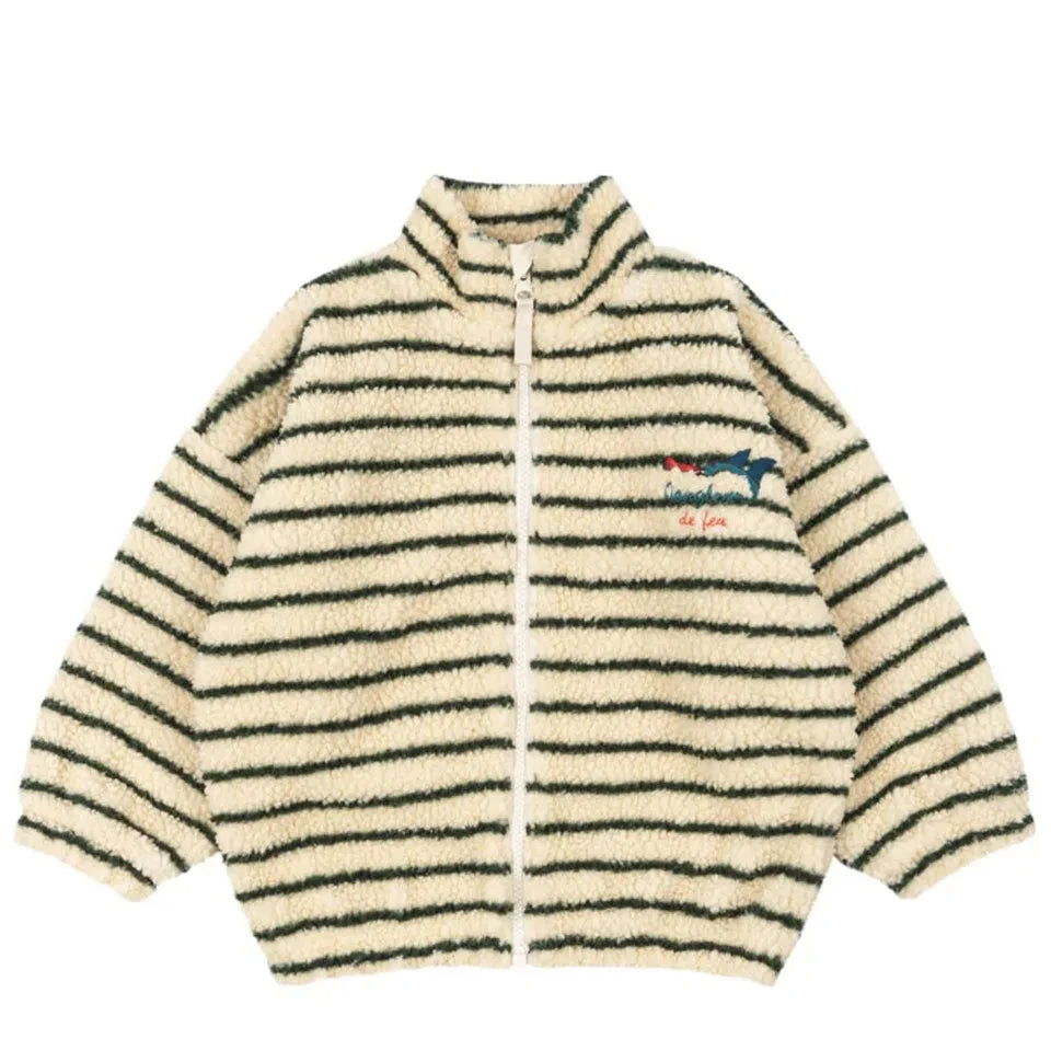 Coat Girl Cotton-padded Clothes KS 2025 Winter New Children's Lamb Wool Coat Boys Winter Jacket Outerwear Children's Clothing Good Vibrations