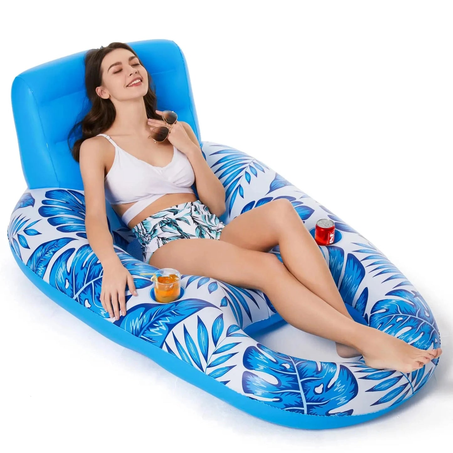 Inflatable Pool Float Adult - Pool Floaties Lounger Floats Raft Floating Chair Water Floaties for Swimming Pool Lake Lounge Floa Good Vibrations