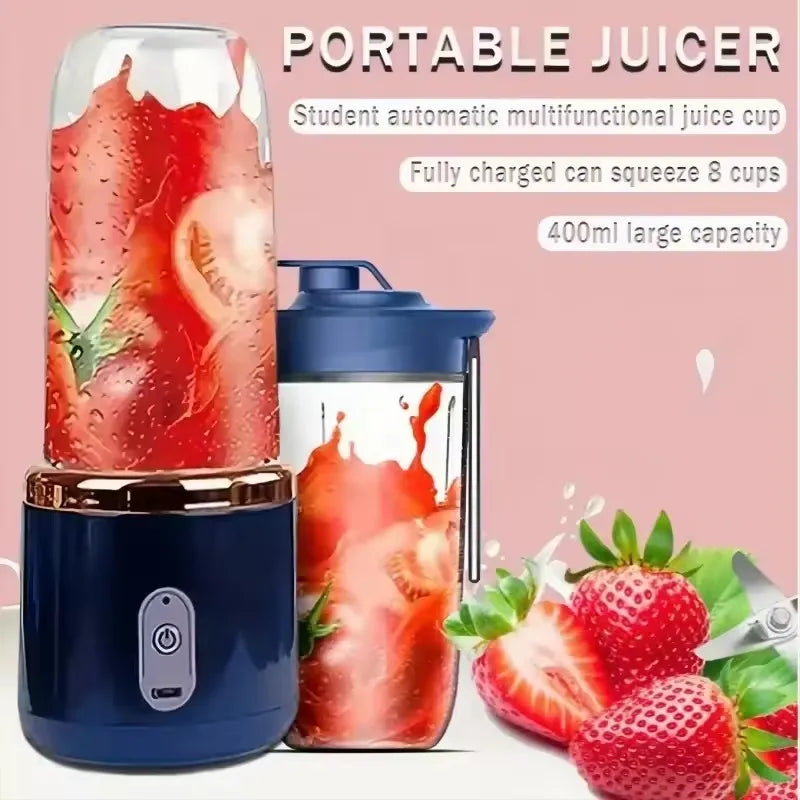 Portable Blender Bottle Multifunction Juice Blender Fresh Juice Smoothie Blender Ice CrushCup Food Processor Juicing Tool Good Vibrations