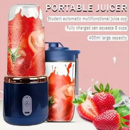 Portable Blender Bottle Multifunction Juice Blender Fresh Juice Smoothie Blender Ice CrushCup Food Processor Juicing Tool Good Vibrations