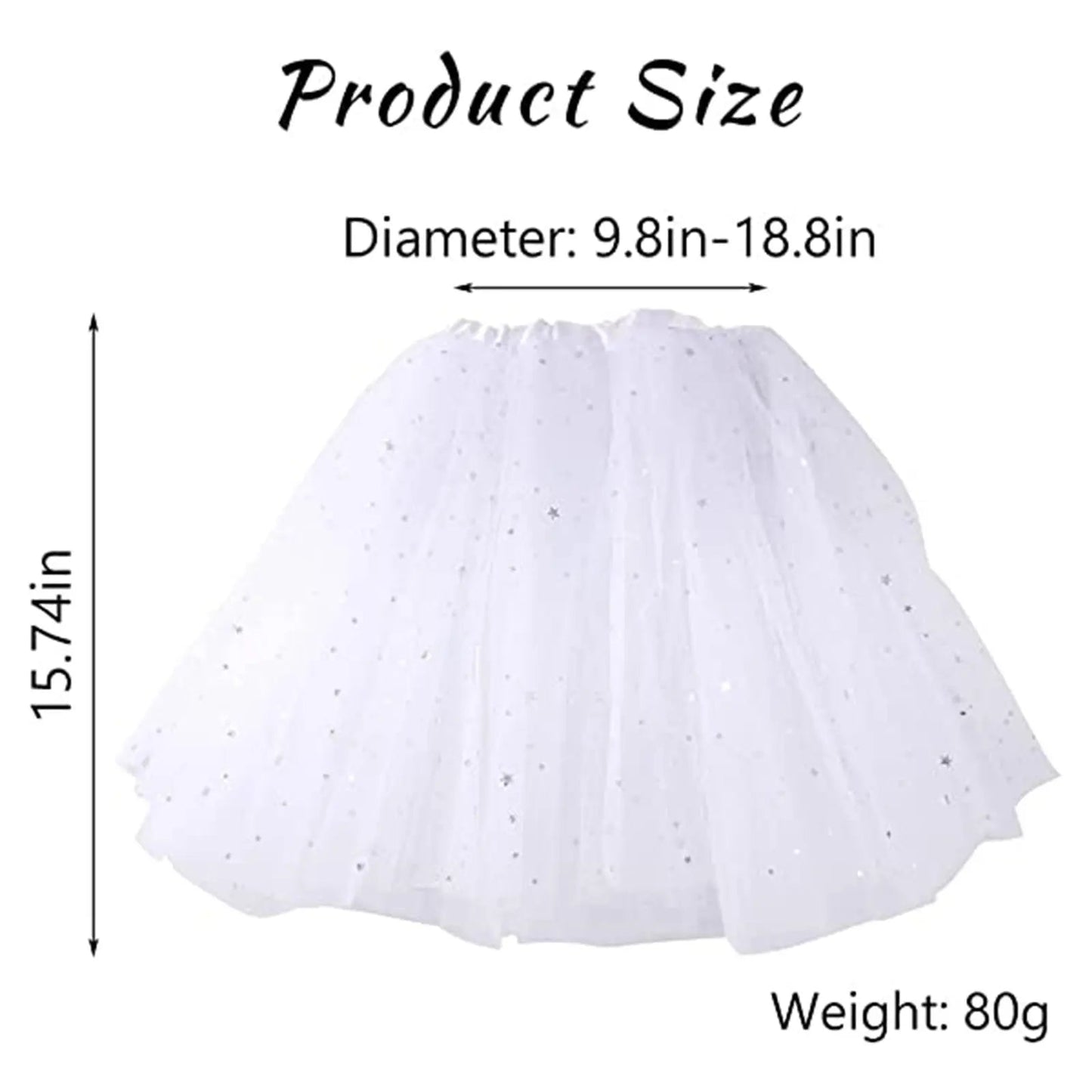 Halloween Cosplay Women Star Sequins Mesh Pleated Tulle Princess Skirt With LED Skirt Party Dancing Miniskirt Costume Clothing Good Vibrations