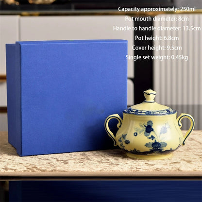Italian Ceramic Tableware Household Jewelry Box Teapot Sugar Pot Milk Pot Kitchen Supplies Dim Sum Plate Fruit Plate Tableware Good Vibrations