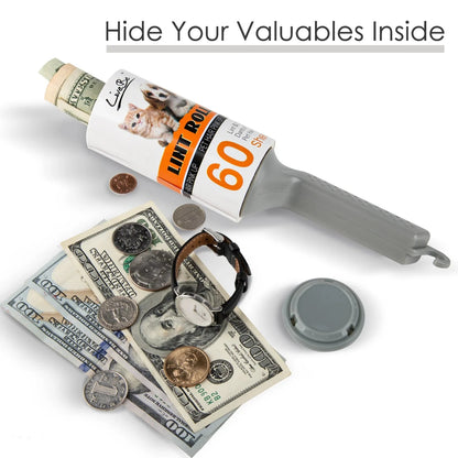 Hidden Safe Box Hair Sticking Roller Lint Roller Empty Stash Box Sight Secret Hide Cash Jewelry Pills For Home Travel Money Safe Good Vibrations