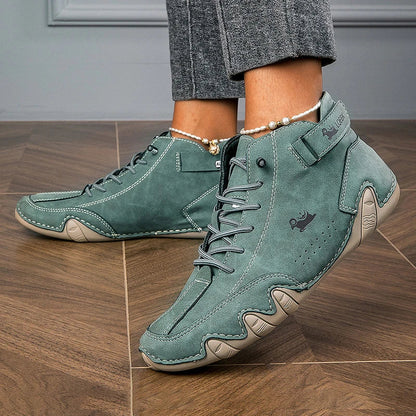Boots for Men Casual High Top Sneakers Soft Sole Fashion Mens Slip-On Leather Driving Walking Shoes Comfort Luxury Ankle Boots Good Vibrations