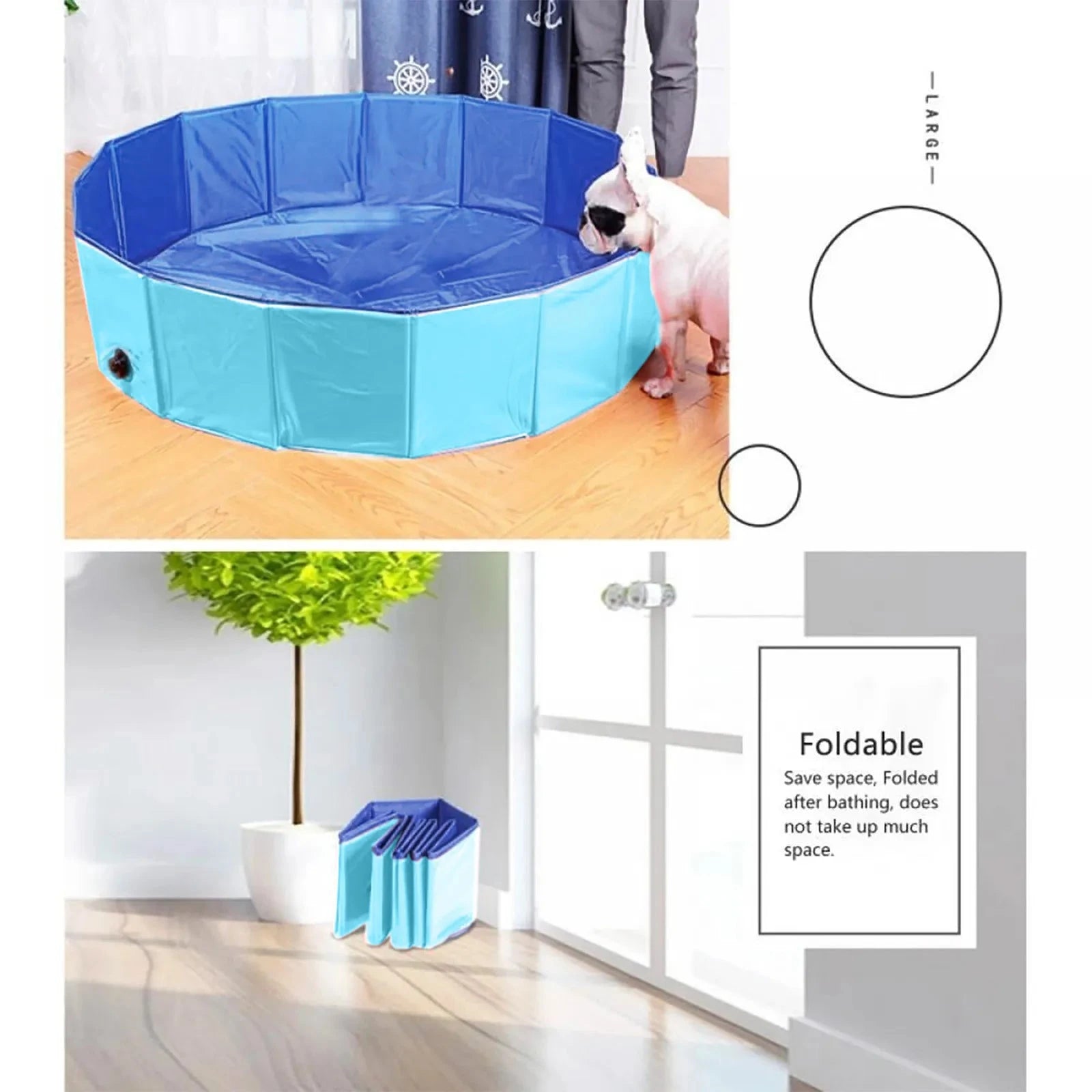 Foldable Portable Pet Swimming Pool Bathtub Indoor Outdoor Cold Water Bath Cleaning Bathtub Pet Accessories Good Vibrations