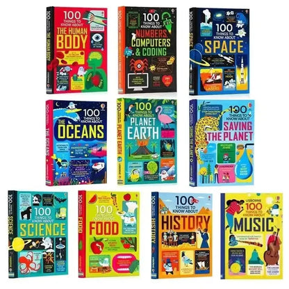 11 Books/Set 100 Things to Know About Hardcover Children Book in English Good Vibrations