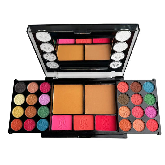 37 Colors Makeup Palette Kit Mini Travel Size Eyeshadow Blush Pressed Powder Lipstick Set Korean Cosmetics Women Waterproof Good Vibrations