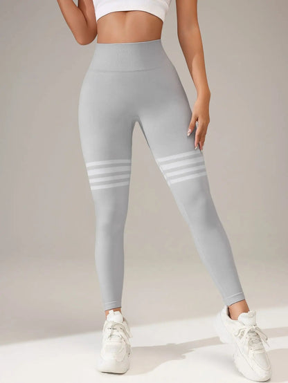 Women V Back Line Leggings Butt Lifting Gym Fitness Athletic Workout Elastic Leggins Outdoor Yoga Pants Sports Training Tights Good Vibrations