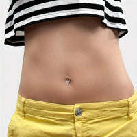 Drperfect Dangle Belly Button Ring for Women Cute Navel Rings Daisy Weed Butterfly Dangling Colorful Belly Piercing Jewelry Good Vibrations Adult Super Store