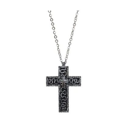 Squid Necklace Set Cross Shaped Necklace With Compartment Necklace With Old Cross Pendant, Necklace With Cross Shaped Necklace Good Vibrations