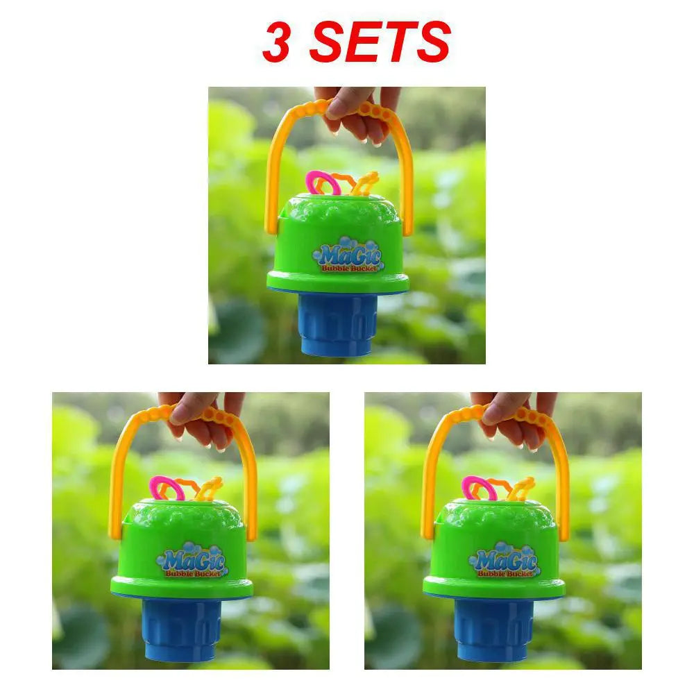 New Children Kids Boy Girl Blowing Bubble Toys Summer Anti-spill Bubble Bucket Outdoor Fun Toys Does Not Contain Water Good Vibrations