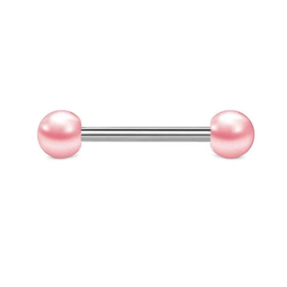 1PCS-4PCS Stainless Steel 14G Tongue Rings Barbell Pink Tongue Barbell Jewelry for Women Piercing Tongue Body Piercing Pink Good Vibrations Adult Super Store