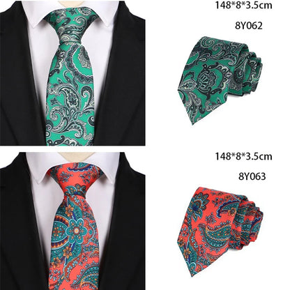 Original Ties for Men Silk Tie Luxury Tie Set Elegant Men's Neckties Wedding Boyfriend Ties for Men 9 Cm LD03