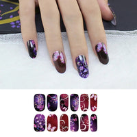 6 Sheets Vibrant Full Wrap Nail Polish Stickers Self-Adhesive Nail Decals for DIY Nail Art Manicure Designer Nail Art Stickers Good Vibrations