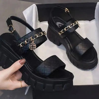 Heeled High Heels Roman Style Pumps Woman Shoes Sabot Sandals for Women Anti Slip Hot Wholesale Summer Offers Shoe Sales Good Vibrations