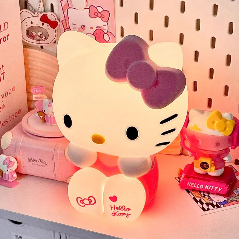 Kawaii Kt Cat Touch Night Light Kawaii Bedside Lamp Cute Anime Decor for Girls Room Gift with Soft Glow Good Vibrations