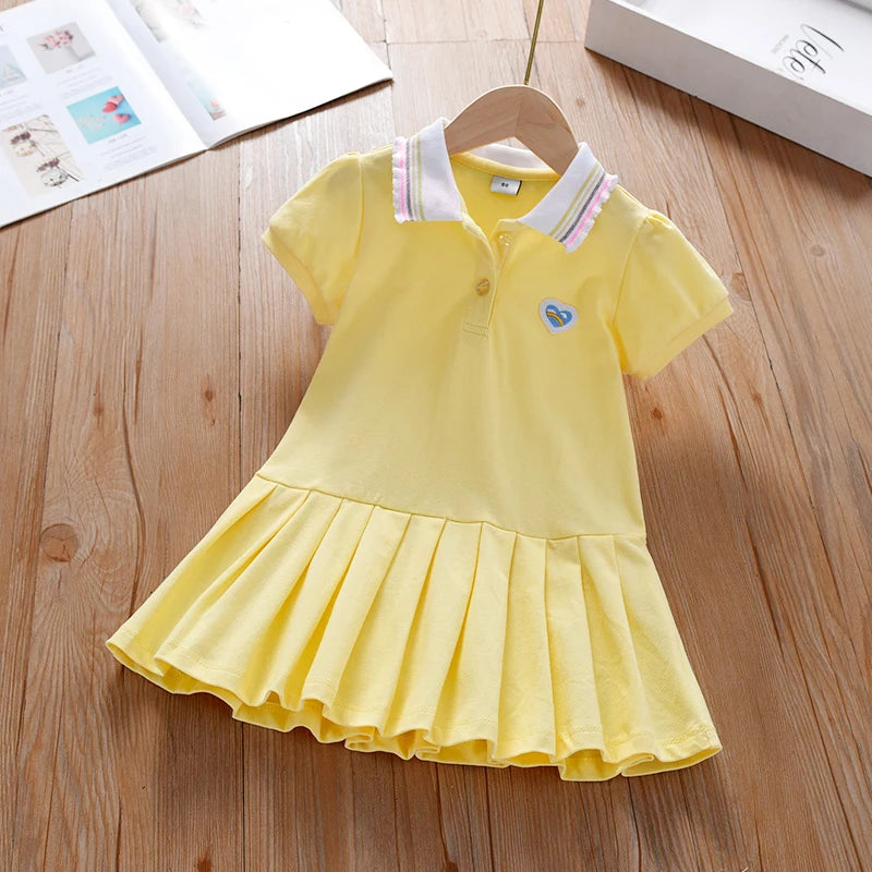 Girls Clothes 2025 New Summer Princess Dresses Short Sleeve Kids Dress Baby Dresses for Children Clothing 2-6Y Good Vibrations