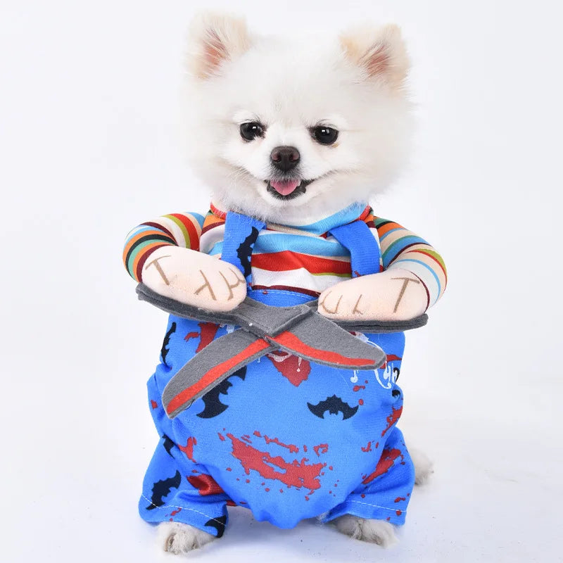 Halloween Dog Clothes Funny Pet Costume Small Dog Jacket Creative Outfit for Teddy Cats  Costume Dog Clothes for Small Dogs Good Vibrations