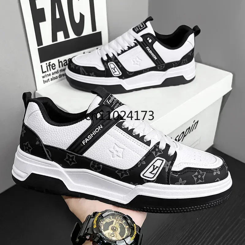 Trendy Men's Cross-Border Shoes New Style Thick Bottom Sports Casual Shoes Men's Popular White Shoes Solvent Shoes Men's Sports Good Vibrations