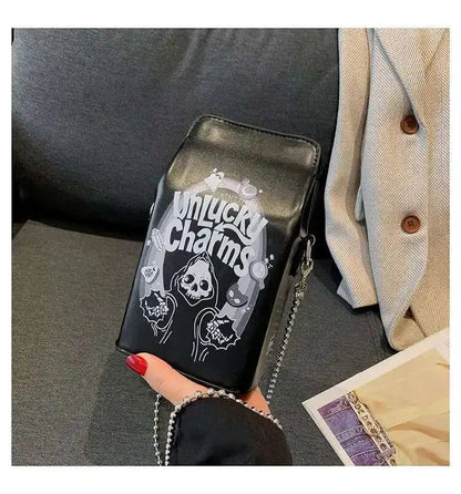 Printed Graffiti Small Square Bag Fashion Cool Crossbody Bag Funny Box Shoulder Bag For Girls Good Vibrations
