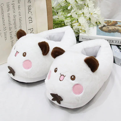 2025 New Panda Bubu And Yier Slippers Cartoon Panda Indoor Couple'S Warm Cotton Slippers Autumn And Winter Gift Birthday Gift Good Vibrations
