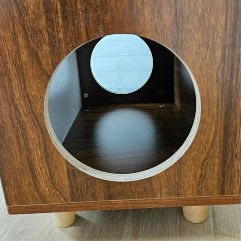 Solid Wood Cat Beds Creative Cat Furniture Bed House Pet Kitten Cats Home Houses Pets Supplies Hiding Beds Tunnel Rooms Houses Good Vibrations