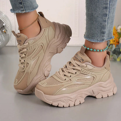Women Outdoor Tennis Platform Sports Shoes for Women Lightweight Designer Shoes Women Sneakers Spring Fashion Chunky Sneakers Good Vibrations