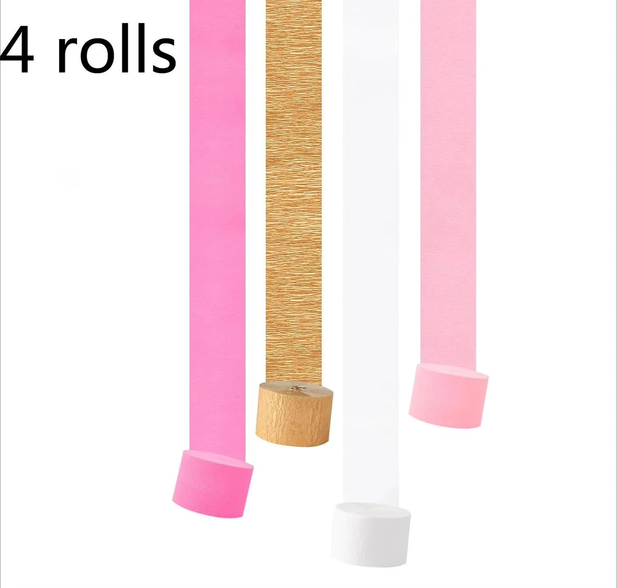 Eco Friendly Orange Streamers Party Decor 4 Rolls Orange Crepe Paper Streamer for Birthday Party Streamers for Backdrop Good Vibrations