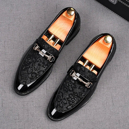 Mens Shoes Designer Handmade Wedding Leather British Dress Shoes Luxury Formal Business Driving Casual Shoes for Men New Loafers Good Vibrations