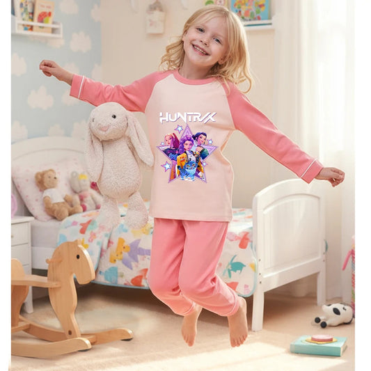 K-Pop Hunters Zoey Mira Rumi Children's Clothing Sets Boys Cartoon Sleepwear Clothes Kids Pajamas Set Baby Girls Cotton Pyjama Good Vibrations