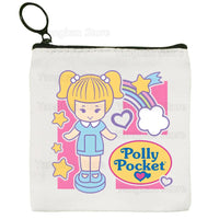 Kawaii Polly Pocket Bag Pure White Bag Handmade Cloth  Coin Purse Whiteboard Bag Handbag Good Vibrations