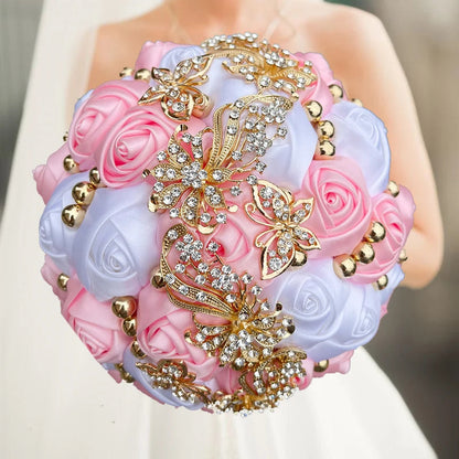 Navy Wedding Bouquet Bridesmaid Bridesmaid Holding Flowers for Wedding Decoration Good Vibrations