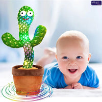 Talking Cactus Toy with LED 120 English Songs Singing Musical Toys Repeat What You Say Suitable for Babies and Toddlers Good Vibrations