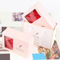 1Set 6 Rose Gift Box Window Jewelry Box Ring Box Necklace Earrings Thanksgiving Valentine Gift Box (No Jewelry) Good Vibrations