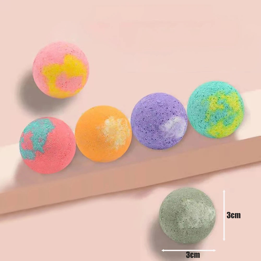 12Pcs/Set Bubble Small Bath Bombs Body Stress Relief Exfoliating Moisturizing Fragrances Aromatherapy SPA Salt Ball Skin Care Good Vibrations