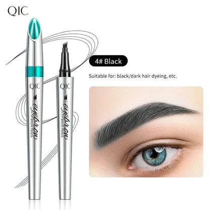 4D Microblading Eyebrow Pen 4 Forks Tip Eyebrow Tattoo Pencil Long Lasting Fine Sketch Liquid Eye Brow Make Up Good Vibrations